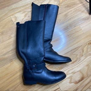 Black leather knee boots/Target